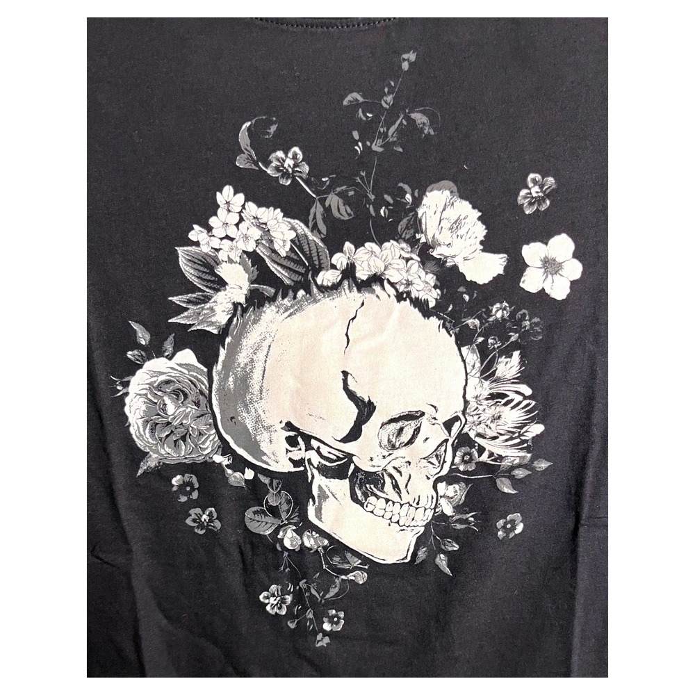 NWT‎ Torrid Classic Fit Jersey Crew Tee Floral Skull Black 4X